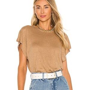IRO Harmon Linen Cropped Oversized Tee (T1)